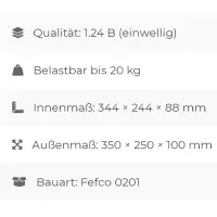 Karton 35x25x10 cm für DHL Päckchen S Versandkarton 350 x 250 x 100 mm Faltkarton Fefco 0201