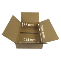 Karton 35x25x10 cm für DHL Päckchen S Versandkarton 350 x 250 x 100 mm Faltkarton Fefco 0201