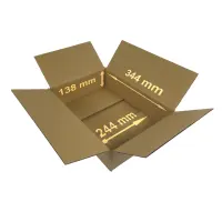 Karton 35x25x10 cm für DHL Päckchen S Versandkarton 350 x 250 x 100 mm Faltkarton Fefco 0201