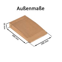 Papier-Versandtasche 300x190x50 mm Maxibrief-Umschlag Kraftpapier