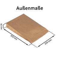 Papier-Versandtasche 350x250x50 mm Maxibrief-Umschlag Kraftpapier