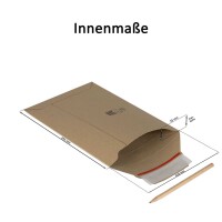 Papp-Versandtasche 455x320 mm Höhenvariabel bis 25 mm Umschlag aus Vollpappe