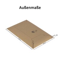 Papp-Versandtasche 455x320 mm Höhenvariabel bis 25 mm Umschlag aus Vollpappe