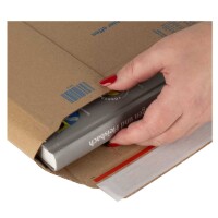 Karton-Versandtasche 490x330 mm Höhenvariabel bis 30 mm Umschlag aus Wellpappe
