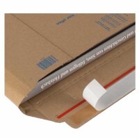 Karton-Versandtasche 490x330 mm Höhenvariabel bis 30 mm Umschlag aus Wellpappe
