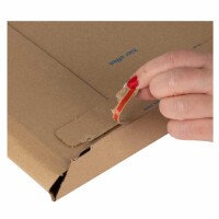 Karton-Versandtasche 490x330 mm Höhenvariabel bis 30 mm Umschlag aus Wellpappe