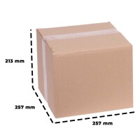 Karton 25x25x20 cm 2-wellig Versandkarton 250x250x200 mm - zweiwelliger Faltkarton