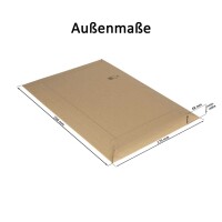 Papp-Versandtasche 250x175 mm Höhenvariabel bis 25 mm Maxibrief- & Großbrief-Umschlag Vollpappe