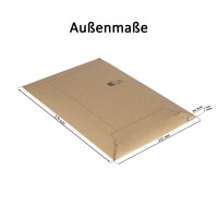 Papp-Versandtasche 270x215 mm Höhenvariabel bis 25 mm Maxibrief- & Großbrief-Umschlag Vollpappe