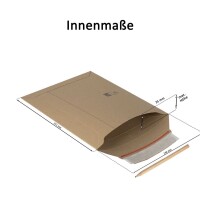 Papp-Versandtasche 353x250 mm Höhenvariabel bis 25 mm Maxibrief- & Großbrief-Umschlag Vollpappe