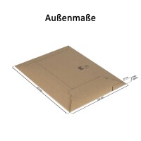Papp-Versandtasche 353x250 mm Höhenvariabel bis 25 mm Maxibrief- & Großbrief-Umschlag Vollpappe