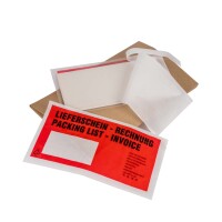 Lieferscheintaschen DIN Lang 1000er Pack mehrsprachig selbstklebend