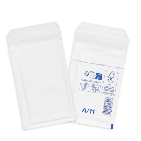 Luftpolsterumschlag 100x165 mm weiß - Luftpolster-Versandtasche A/1