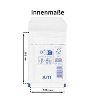 Luftpolsterumschlag 100x165 mm weiß - Luftpolster-Versandtasche A/1