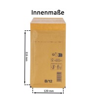 Luftpolsterumschlag 120x215 mm braun - Luftpolster-Versandtasche B/2