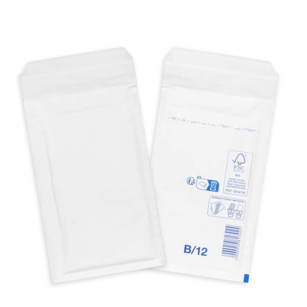 Luftpolsterumschlag 120x215 mm weiß - Luftpolster-Versandtasche B/2