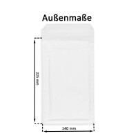 Luftpolsterumschlag 120x215 mm weiß - Luftpolster-Versandtasche B/2