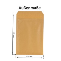 Luftpolsterumschlag 150x215 mm braun - Luftpolster-Versandtasche C/3