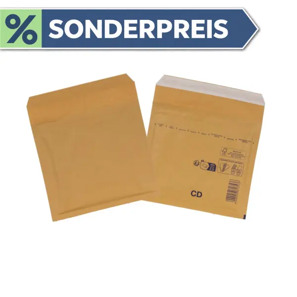 Luftpolsterumschlag 180x165 mm braun - Luftpolster-Versandtasche CD