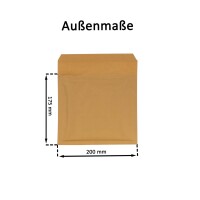 Luftpolsterumschlag 180x165 mm braun - Luftpolster-Versandtasche CD