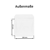 Luftpolsterumschlag 180x165 mm weiß - Luftpolster-Versandtasche CD