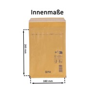 Luftpolsterumschlag 180x265 mm braun - Luftpolster-Versandtasche D/4