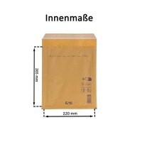 Luftpolsterumschlag 220x265 mm braun - Luftpolster-Versandtasche E/5