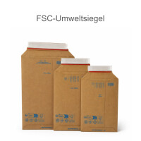 Karton-Versandtasche 280x200 mm variable Höhe bis 6 cm Maxibrief- & Großbrief-Umschlag Wellpappe