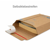 Karton-Versandtasche 353x250 mm variable Höhe bis 60 mm Maxibrief- & Großbrief-Umschlag Wellpappe