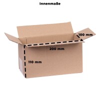 Karton 20x10x11 cm - Versandkarton 200x100x110 mm