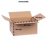 Karton 21x17x11 cm - Versandkarton 217x172x110 mm