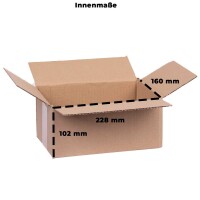 Karton 23x16x11 cm - Versandkarton 233x165x112 mm