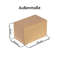 Karton 25x15x15 cm - Versandkarton 250x150x150 mm