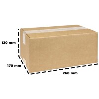 Karton 26x17x12 cm - Versandkarton 255x170x120 mm