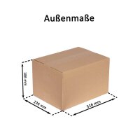 Karton DIN A4 19 cm hoch - Versandkarton DIN A4...