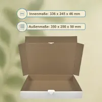 Maxibrief-Karton 350x250x50 mm weiß DIN B4