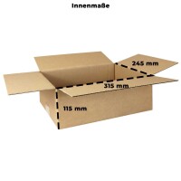 Karton 32x25x12 cm - Versandkarton 320x250x120 mm