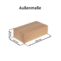 Karton 33x17x9 cm - Versandkarton 330x170x90 mm