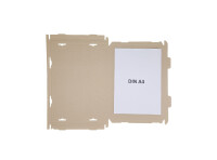 Großbrief-Karton 35x25x2 cm braun DIN A4 Faltschachtel