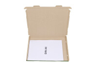 Großbrief-Karton 35x25x2 cm braun DIN A4 Faltschachtel