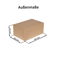 Karton 38x25x16 cm - Versandkarton 381x254x165 mm