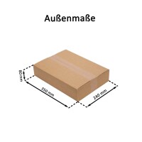 Karton 35x25x8 cm - Versandkarton für DHL Kleinpaket