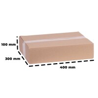 Karton 40x30x10 cm - Versandkarton 400x300x100 mm